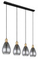 Preview: Globo Fanni E27 Hängeleuchte 4-fach 40W Schwarz Matt, Metall Ø15cm 15563-4H