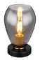 Preview: Globo Fanni E27 Tischleuchte 40W Schwarz Matt, Metall Ø15cm 15563T
