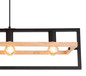 Preview: Globo Erica E27 Hängeleuchte 4-fach 40W Dunkelbraun, Holz 150cm 15575-4H