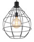 Preview: Globo Edwin E27 Hängeleuchte 60W Schwarz, Metall Ø37cm 15588H