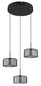 Preview: Globo Fogsy LED Hängeleuchte 24W Neutralweiß Schwarz Matt, Metall Ø15cm 15634-3