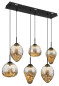 Preview: Globo Firefly LED Hängeleuchte 48W Warmweiß Schwarz Matt, Metall 120cm 15642-6