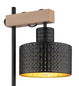 Preview: Globo Rielly E27 Tischleuchte 40W Schwarz Matt, Metall Ø18cm 15651T