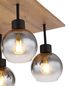 Preview: Globo Moitas E27 Deckenleuchte 4-fach Schwarz Matt, Metall Ø15cm 15656-4D