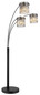Preview: Globo Gorley E27 Stehleuchte 3-fach 60W Schwarz Matt, Metall Ø20cm 15698-3S