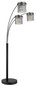 Preview: Globo Gorley E27 Stehleuchte 3-fach 60W Schwarz Matt, Metall Ø20cm 15698-3S