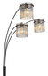 Preview: Globo Gorley E27 Stehleuchte 3-fach 60W Schwarz Matt, Metall Ø20cm 15698-3S