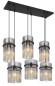 Preview: Globo Gorley E27 Hängeleuchte 6-fach 60W Schwarz Matt, Metall 125cm 15698-6H