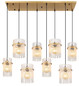Preview: Globo Gorley E27 Hängeleuchte 8-fach 60W Goldfarben Matt, Metall 125cm 15698-8HM