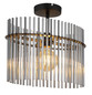 Preview: Globo Gorley E27 Deckenleuchte 60W Schwarz Matt, Metall 34cm 15698D2