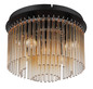 Preview: Globo Gorley E14 Deckenleuchte 5-fach 40W Schwarz Matt, Metall Ø32cm 15698DA