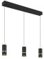 Preview: Globo Alvarado LED Hängeleuchte 18W Warmweiß Schwarz Matt, Metall Ø6,5cm 15699-3