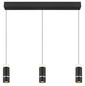 Preview: Globo Alvarado LED Hängeleuchte 18W Warmweiß Schwarz Matt, Metall Ø6,5cm 15699-3