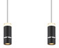 Preview: Globo Alvarado LED Hängeleuchte 18W Warmweiß Schwarz Matt, Metall Ø6,5cm 15699-3