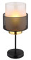 Preview: Globo Olga E27 Tischleuchte 60W Schwarz Matt, Metall Ø15cm 15709T