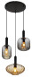 Preview: Globo Valletta E27 Hängeleuchte 3-fach 60W Schwarz Matt, Metall 150cm 15719-3
