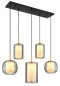 Preview: Globo Lampigna LED Hängeleuchte 40W Warmweiß Schwarz Matt, Metall 150cm 15740-5