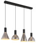 Preview: Globo Labora LED Hängeleuchte 29W Warmweiß Schwarz Matt, Metall 150cm 15741-4