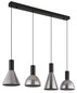 Preview: Globo Labora LED Hängeleuchte 29W Warmweiß Schwarz Matt, Metall 150cm 15741-4