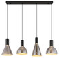 Preview: Globo Labora LED Hängeleuchte 29W Warmweiß Schwarz Matt, Metall 150cm 15741-4