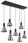 Preview: Globo Labora LED Hängeleuchte 51W Warmweiß Schwarz Matt, Metall 150cm 15741-7