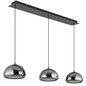 Preview: Globo Avila LED Hängeleuchte 35W CCT Schwarz-Chrom, Metall Fernbedienung Nachtlicht Memoryfunktion Ø25cm 15743-3HL
