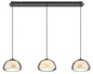 Preview: Globo Avila LED Hängeleuchte 35W CCT Schwarz-Chrom, Metall Fernbedienung Nachtlicht Memoryfunktion Ø25cm 15743-3HL
