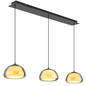 Preview: Globo Avila LED Hängeleuchte 35W CCT Schwarz-Chrom, Metall Fernbedienung Nachtlicht Memoryfunktion Ø25cm 15743-3HL