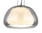 Preview: Globo Avila LED Hängeleuchte 24W CCT Schwarz-Chrom, Metall Fernbedienung Nachtlicht Memoryfunktion Ø38cm 15743H1L
