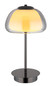 Preview: Globo Avila LED Tischleuchte 12W CCT Schwarz-Chrom, Metall Fernbedienung Nachtlicht Memoryfunktion Ø25cm 15743TL