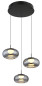Preview: Globo Quintara LED Hängeleuchte 18W Warmweiß Schwarz Matt, Metall Ø20cm 15744-3H