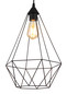 Preview: Globo Zachary E27 Hängeleuchte 60W Schwarz Matt, Metall Ø30cm 15745H1