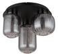 Preview: Globo Fluoro LED Deckenleuchte 23W Warmweiß Schwarz Matt, Metall 34cm 15746-3D