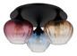 Preview: Globo Sander E27 Deckenleuchte 3-fach 40W Schwarz Matt, Metall Ø18cm 15748-3D