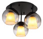 Preview: Globo Barry E27 Deckenleuchte 3-fach 40W Schwarz Matt, Metall Ø18cm 15749-3D