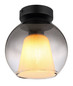 Preview: Globo Barry E27 Deckenleuchte 40W Schwarz Matt, Metall Ø18cm 15749D