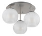 Preview: Globo Barry E27 Deckenleuchte 3-fach 40W Nickel Matt, Metall Ø18cm 15749N-3D