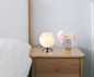 Preview: Globo Barry E27 Tischleuchte 40W Nickel Matt, Metall Ø18cm 15749NT