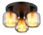 Preview: Globo Xia E27 Deckenleuchte 3-fach 25W Schwarz Matt, Metall Ø14cm 15754-3D