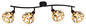 Preview: Globo Mika E14 Strahler 4-fach 25W Schwarz Matt, Metall Ø12cm 15759-4