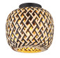 Preview: Globo Colly E27 LED Deckenleuchte Schwarz Matt, Metall Ø20cm 15766D
