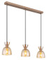 Preview: Globo Massey E14 Hängeleuchte 3-fach 40W Kaffeefarben Matt, Metall Ø13cm 15769A-3