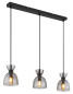 Preview: Globo Massey E14 Hängeleuchte 3-fach 40W Schwarz Matt, Metall Ø13cm 15769S-3