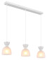 Preview: Globo Massey E14 Hängeleuchte 3-fach 40W Weiß Matt, Metall Ø13cm 15769W-3