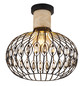 Preview: Globo Dorthy E27 Deckenleuchte 40W Schwarz Matt, Metall Ø38cm 15778D