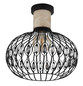 Preview: Globo Dorthy E27 Deckenleuchte 40W Schwarz Matt, Metall Ø38cm 15778D
