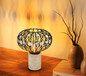 Preview: Globo Dorthy E27 Tischleuchte 40W Travertine-Optik, Beton Ø25cm 15778T