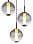 Preview: Globo Lacy LED Hängeleuchte 33W Warmweiß Schwarz Matt, Metall Ø18cm 15798-3HR
