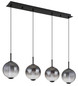 Preview: Globo Lacy LED Hängeleuchte 44W Warmweiß Schwarz Matt, Metall Ø18cm 15798-4H