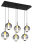 Preview: Globo Lacy LED Hängeleuchte 78W Warmweiß Schwarz Matt, Metall 120cm 15798-6H